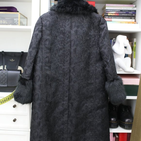 Kate Spade Metallic Jacquard Coat - Size 4 - Picture 6 of 9